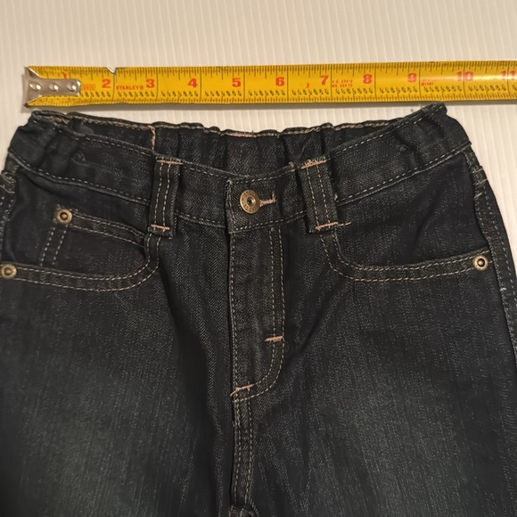 Wrangler slim straight, adjustable waist, boot cut blue jeans.  Size 5T - Picture 6 of 14